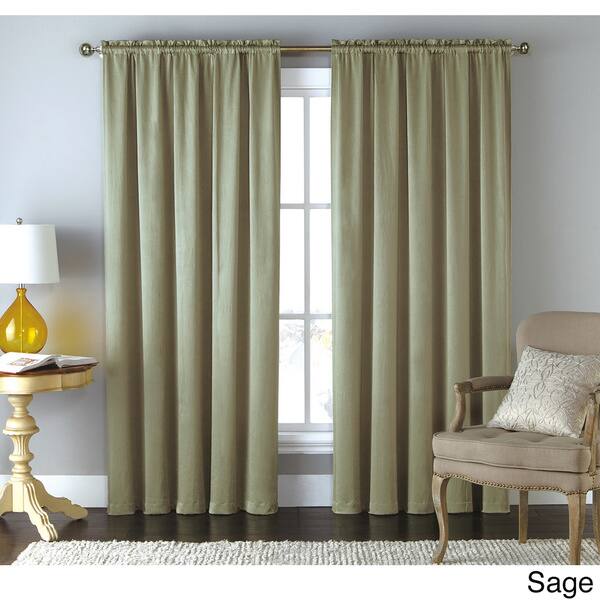 Artistic Linen Lydia Solid Colored Rod Pocket Window Curtain Panel Overstock 12990316