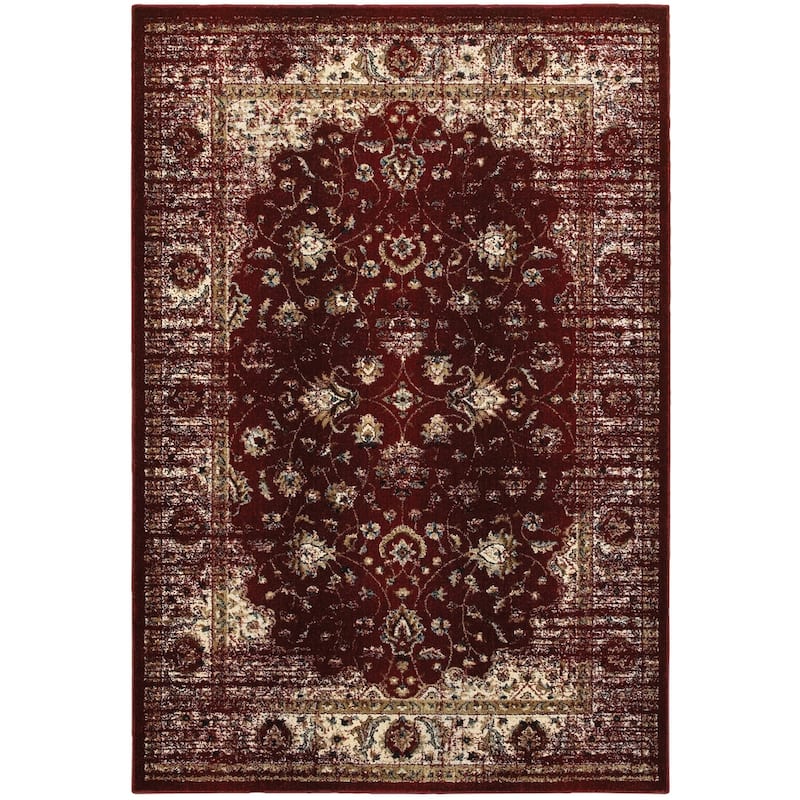Style Haven Echo Arabesque Distressed Traditional Area Rug