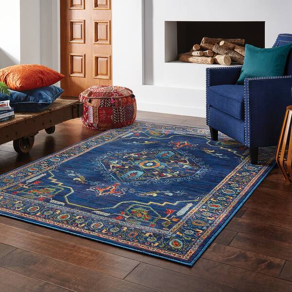 Shop Gracewood Hollow Spears Blue Multicolor Polypropylene