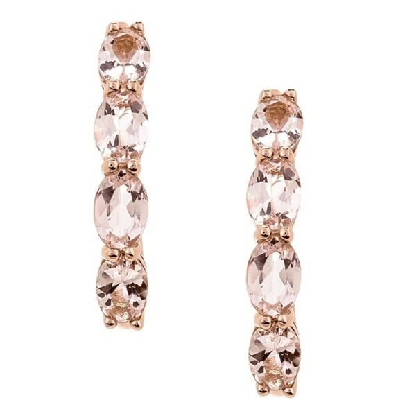 rose gold and morganite earrings