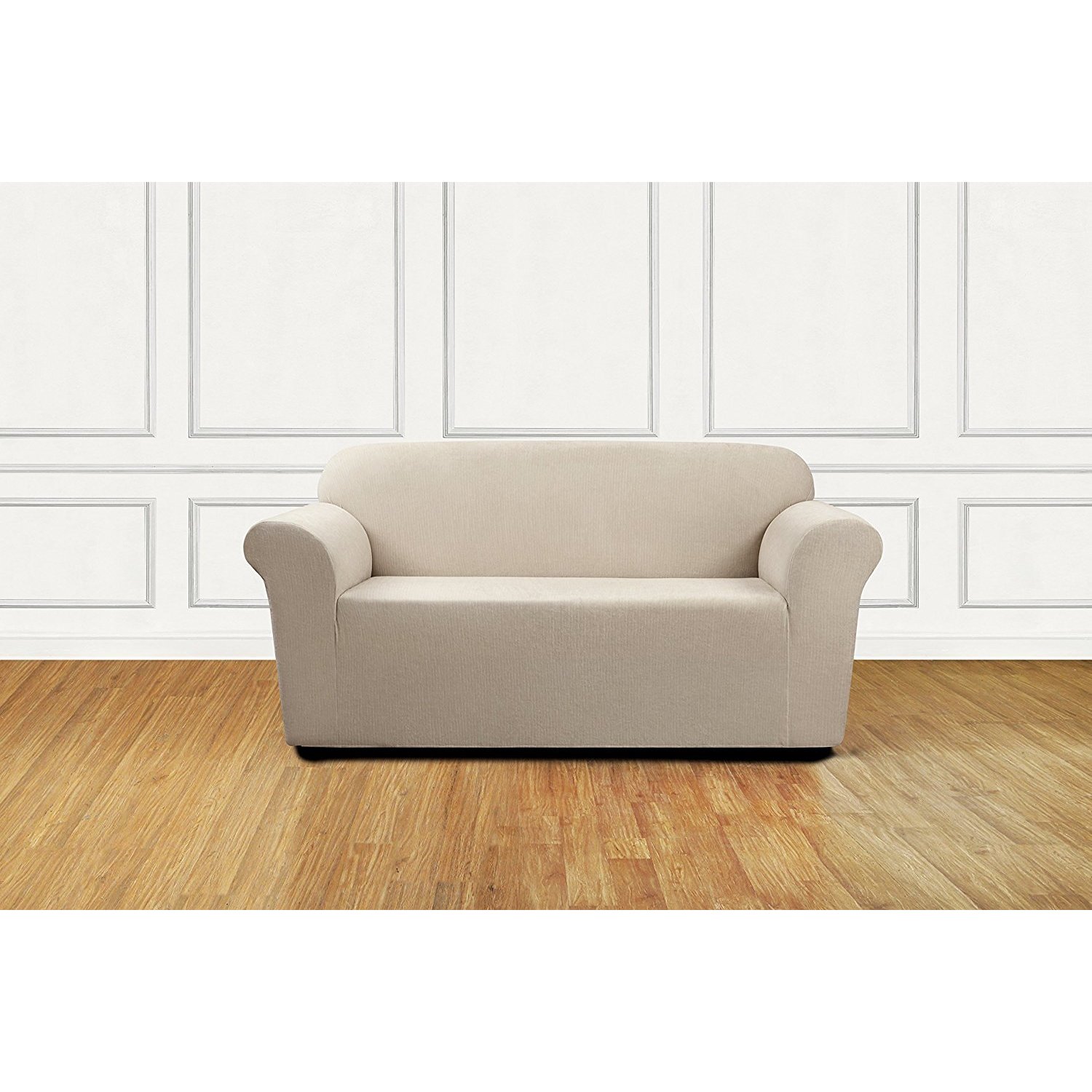Shop Sure Fit Ultimate Stretch Chenille 1 Piece Loveseat Slipcover Overstock 12990630 Chocolate