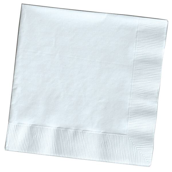 Creative Converting 139140154 White 2 Ply Beverage Napkins Bed Bath