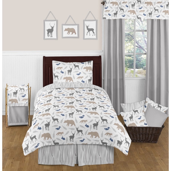 Sweet Jojo Designs Woodland Animals 4-piece Twin-sized Comforter Set