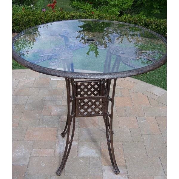 Shop Lattice 7 Piece Swivel Bar Set With Glass Top Bar Table 4