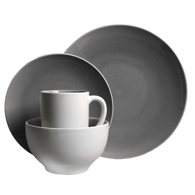 Gibson Serenity Gray 16-piece Dinnerware Set (Service for 4)