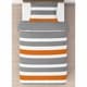 preview thumbnail 2 of 0, Sweet Jojo Designs Gray and Orange Stripe 4-piece Twin Comforter Set