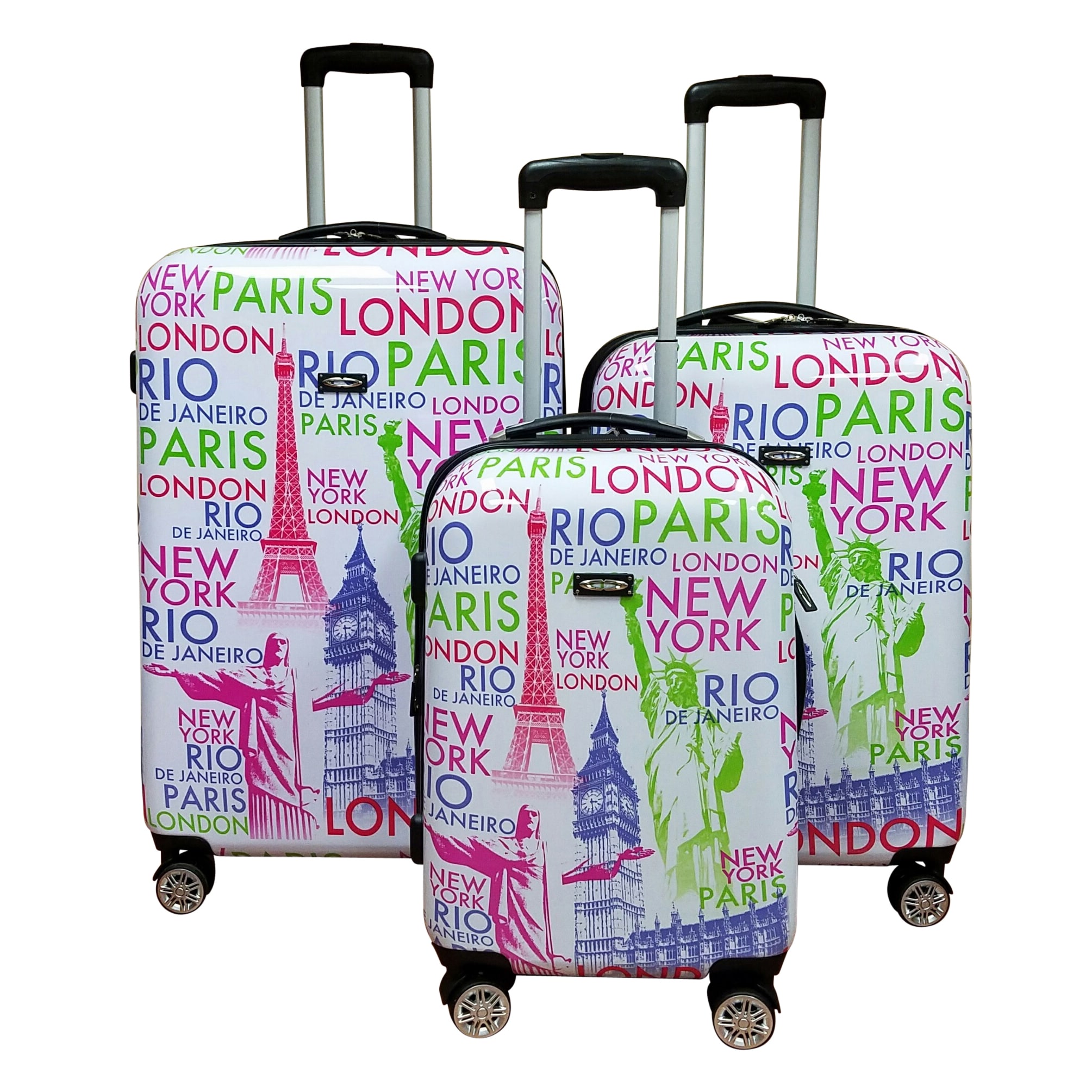 eiffel tower hard shell luggage