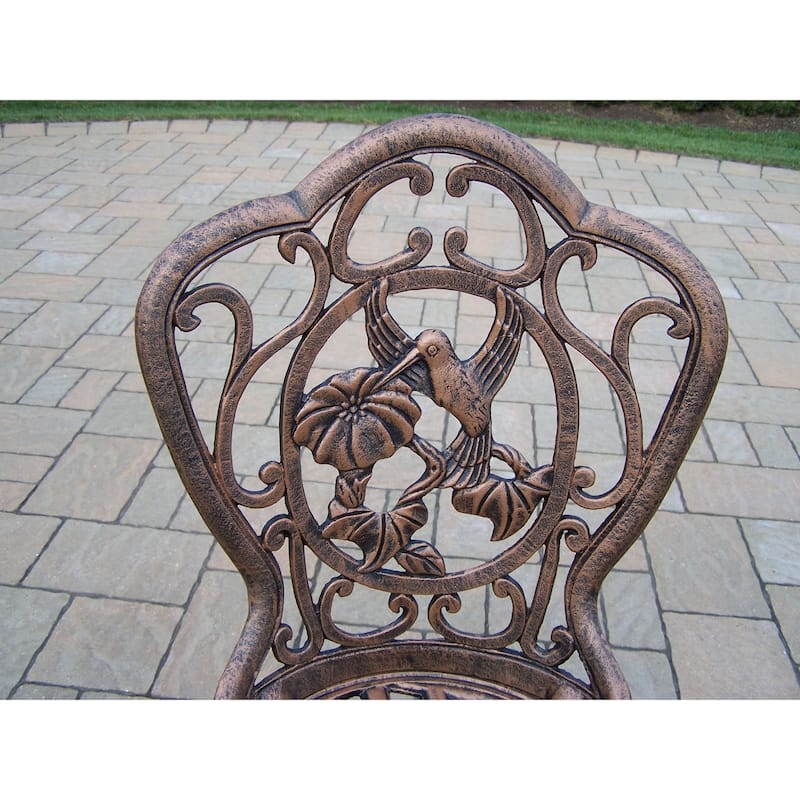 Lattice 3-piece Bistro Set with 24-inch Tempered Glass Top Table and 2 Chairs