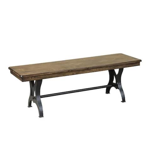 The District Copper Finish Cast Metal Dining Bench
