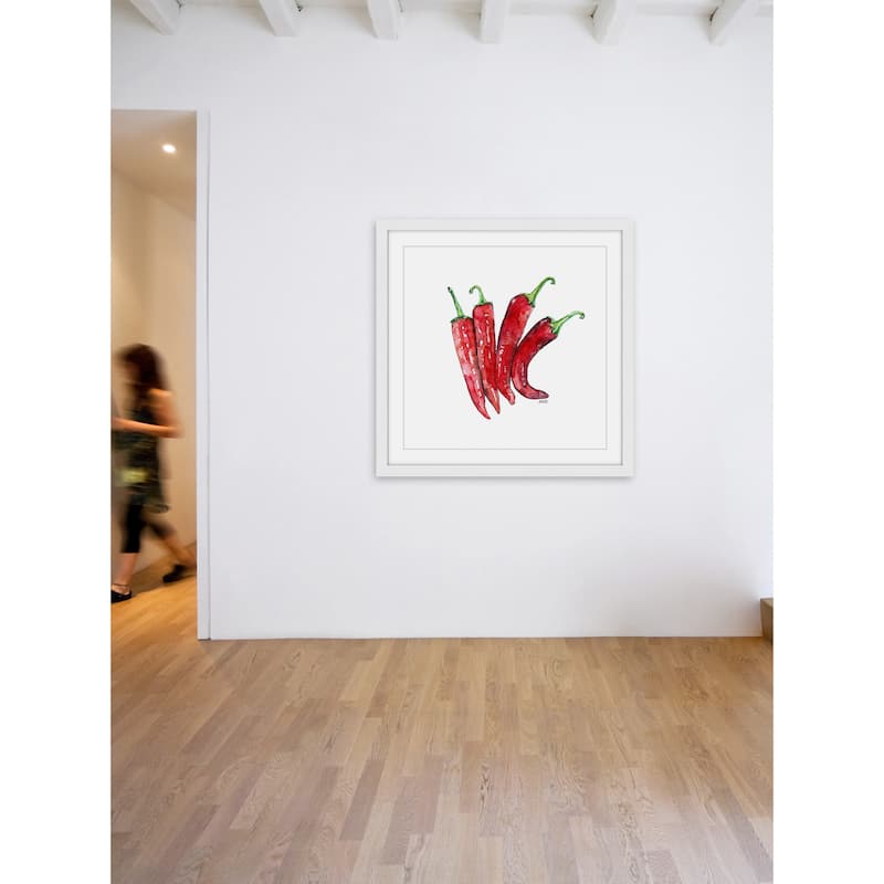 Marmont Hill - 'Cheyenne Peppers' by Rachel Byler Framed Painting Print - Multi-Color