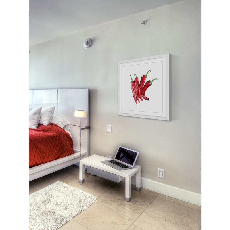 Marmont Hill - 'Cheyenne Peppers' by Rachel Byler Framed Painting Print - Multi-Color