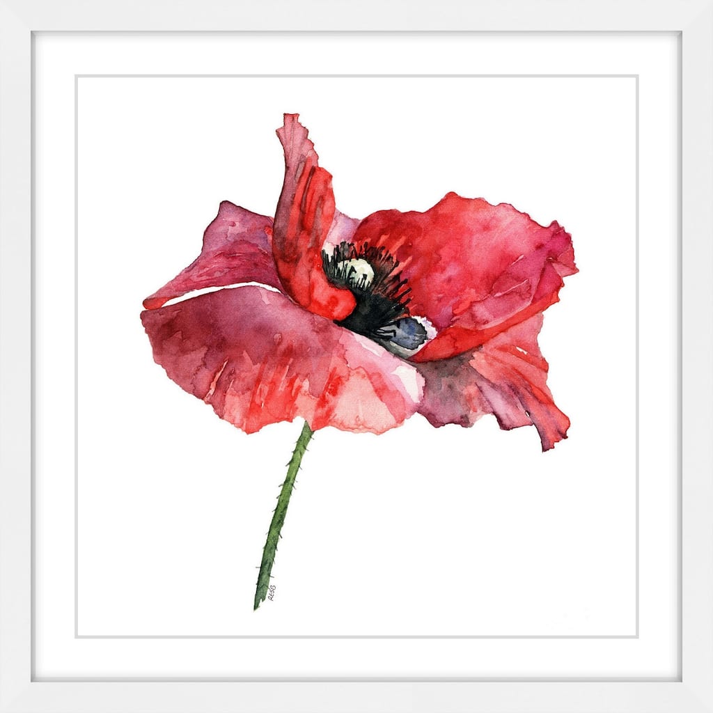 Marmont Hill - 'Dressed in Red' by Rachel Byler Framed Painting Print - Multi-Color