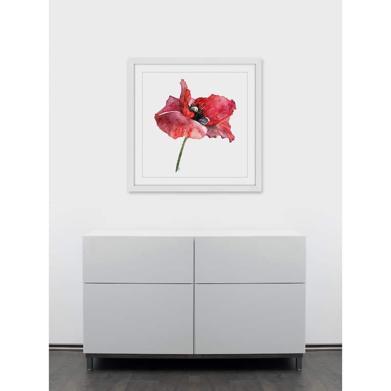 Marmont Hill - 'Dressed in Red' by Rachel Byler Framed Painting Print - Multi-Color
