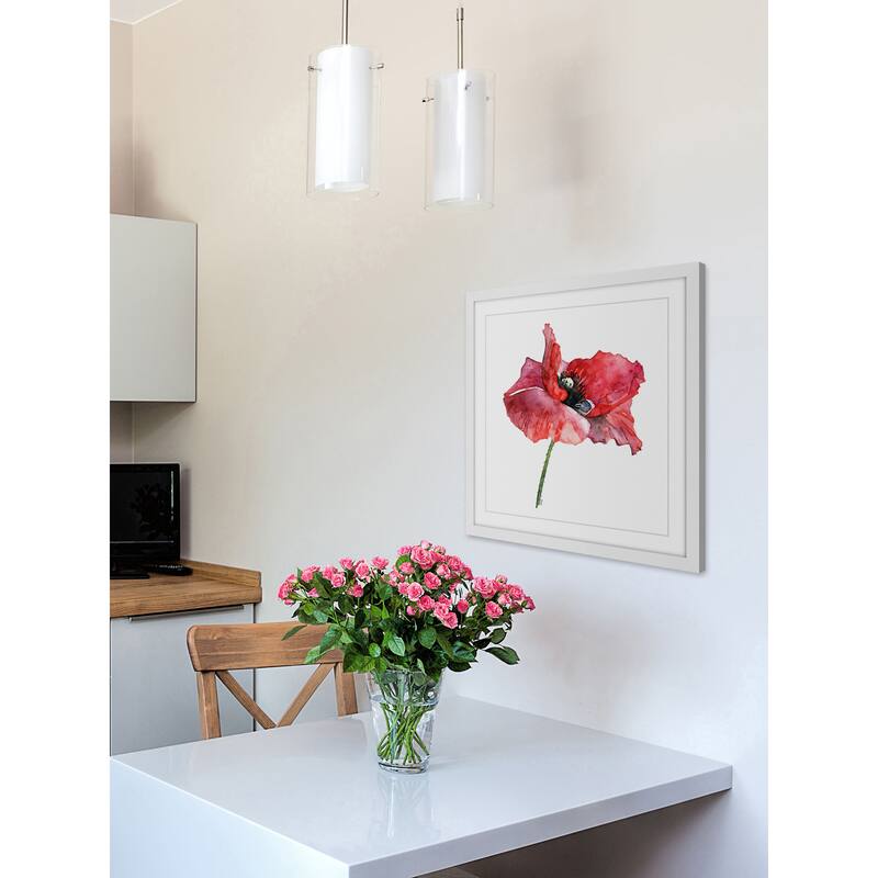 Marmont Hill - 'Dressed in Red' by Rachel Byler Framed Painting Print - Multi-Color