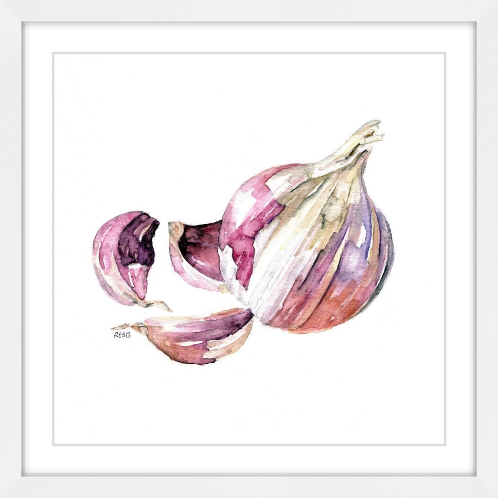 Marmont Hill - 'Garlic Clove' by Rachel Byler Framed Painting Print - Multi-Color