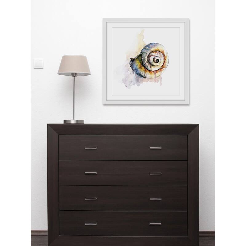 Marmont Hill - 'Snail Shell' by Rachel Byler Framed Painting Print - Multi-Color