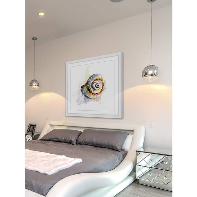 Marmont Hill - 'Snail Shell' by Rachel Byler Framed Painting Print - Multi-Color