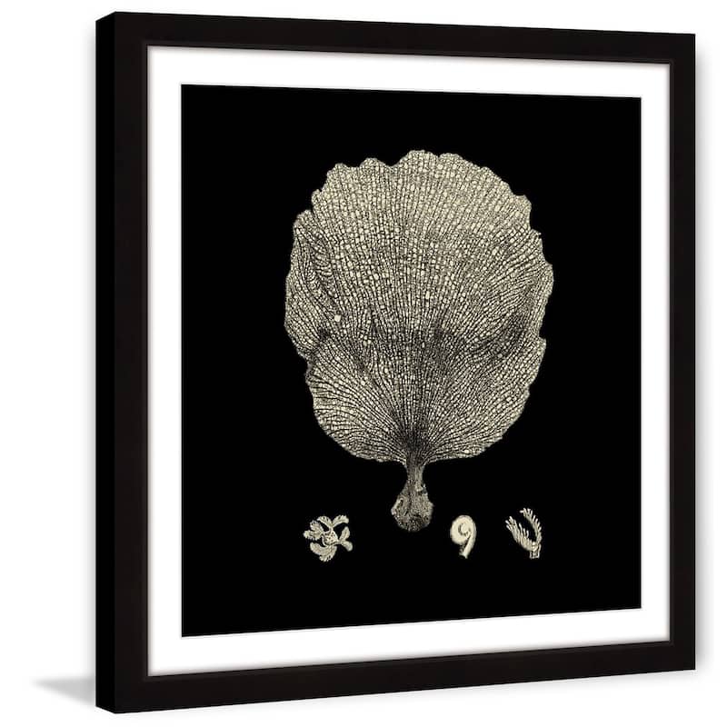 Marmont Hill - 'Black & Tan Coral II' Framed Painting Print - Multi-Color