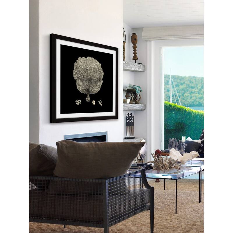 Marmont Hill - 'Black & Tan Coral II' Framed Painting Print - Multi-Color