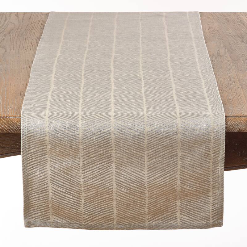 Silver Herringbone Table Runner