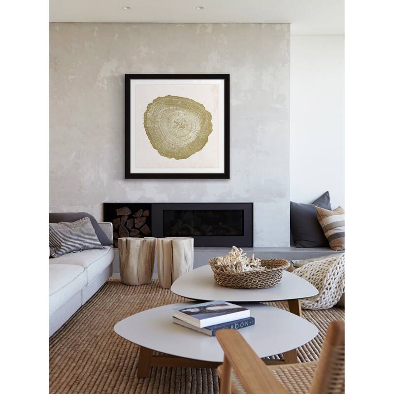 Marmont Hill - 'Tree Ring IV' Framed Painting Print - Multi-Color