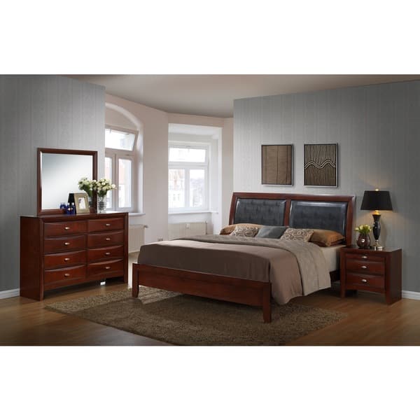 Shop Emily Contemporary Wood Bedroom Set With Bed Dresser