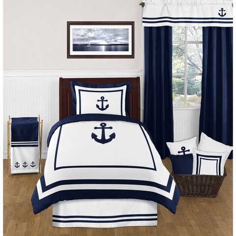 Sweet Jojo Designs Anchors Away 4-piece Comforter Twin Set
