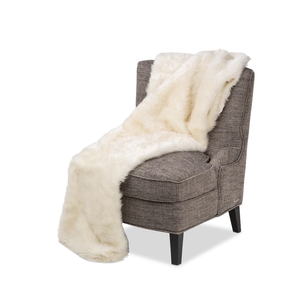 Brighton Creme Faux Fur Throw