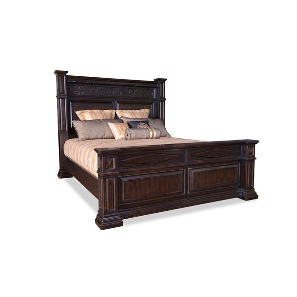 shop a.r.t. furniture marbella noir panel bed - free shipping today