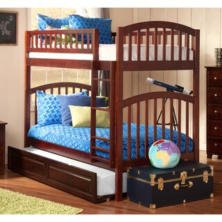 shop atlantic richland walnut colored twin over twin raised panel