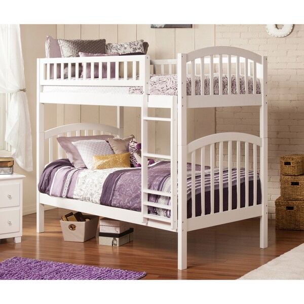 Atlantic Richland White-finish Wood and Rubberwood Twin-over-twin Bunk Bed