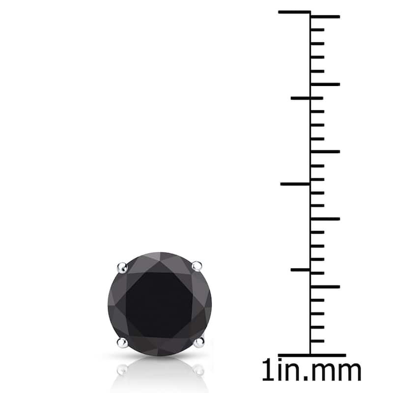 Auriya 1 1/2ctw Round Black Diamond SINGLE (1) Stud Earring 14k Gold