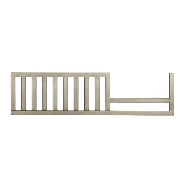 slide 1 of 1, Evolur Convertible Crib Toddler Guard Rail - Pewter