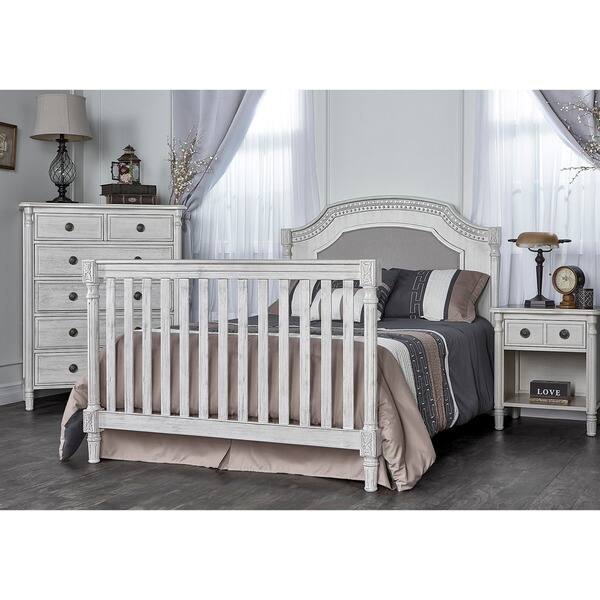 Shop Evolur Universal Convertible Crib Cream Wooden Full Size Bed