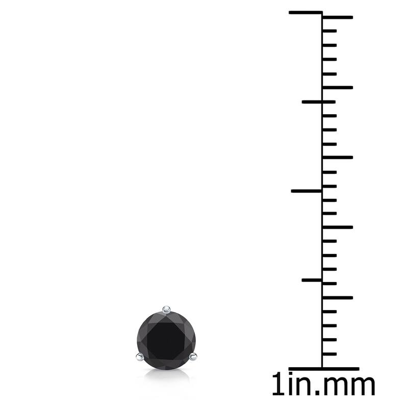 Auriya 14k Gold 1/4ct TDW Round SINGLE (1) Black Diamond Stud Earring