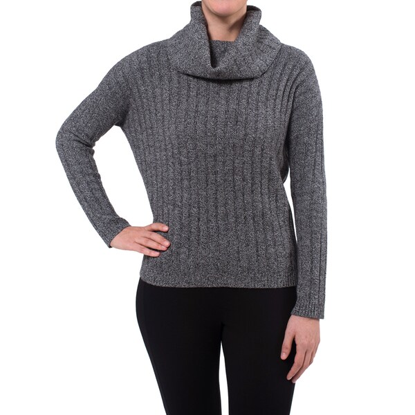 Shop Premise Cashmere Women's Marled Cowl Neck Cashmere Sweater - Free ...