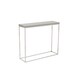 Shop Teresa Taupe Lacquer Console Table with Polished Stainless Steel ...