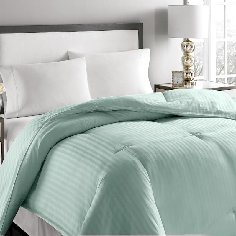 Microfiber Striped Hypoallergenic Down Comforter