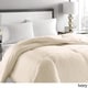 preview thumbnail 3 of 7, Microfiber Striped Hypoallergenic Down Comforter Full - Queen - Ivory