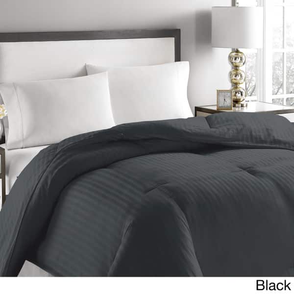 Shop Microfiber Striped Hypoallergenic Down Comforter On Sale