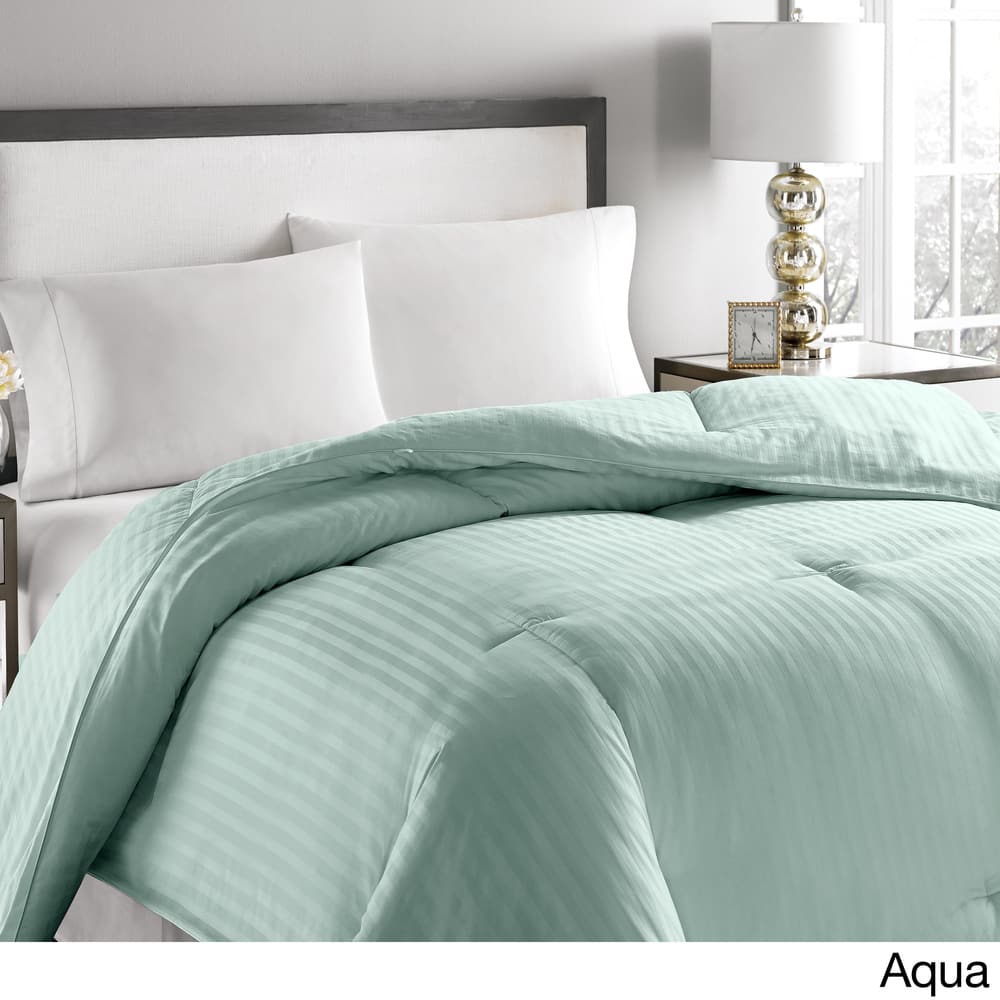 Microfiber Striped Hypoallergenic Down Comforter