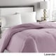 preview thumbnail 8 of 7, Microfiber Striped Hypoallergenic Down Comforter Full - Queen - Lavender