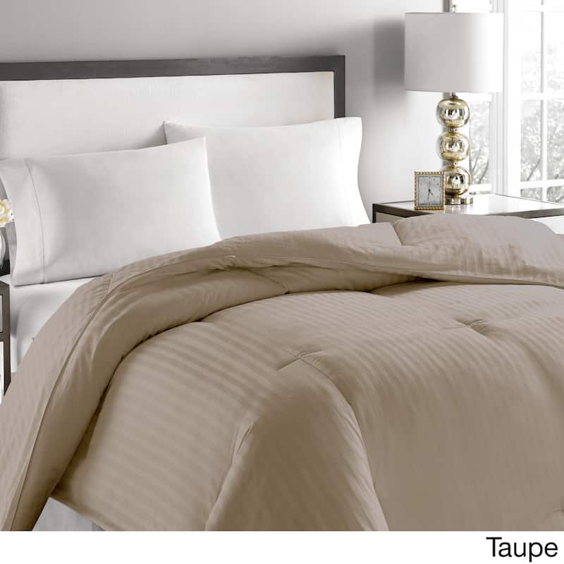 Microfiber Striped Hypoallergenic Down Comforter