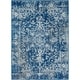 preview thumbnail 31 of 41, Esther Vintage Traditional Area Rug 6'7" x 9' - Dark Blue