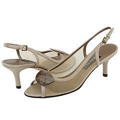 Vaneli Mennie Beige Mesh w/ Sand Pearl Nappa Pumps/Heels   