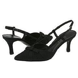 Vaneli Zohra Black Satin Pumps/Heels