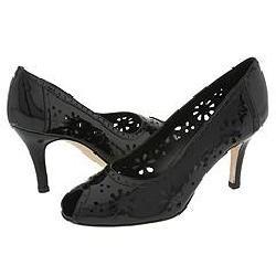 Vaneli Pindar Black Blazon Patent Pumps/Heels