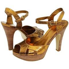 Nine West Eki Bronze Reptile Sandals