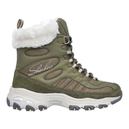 skechers d'lites olive