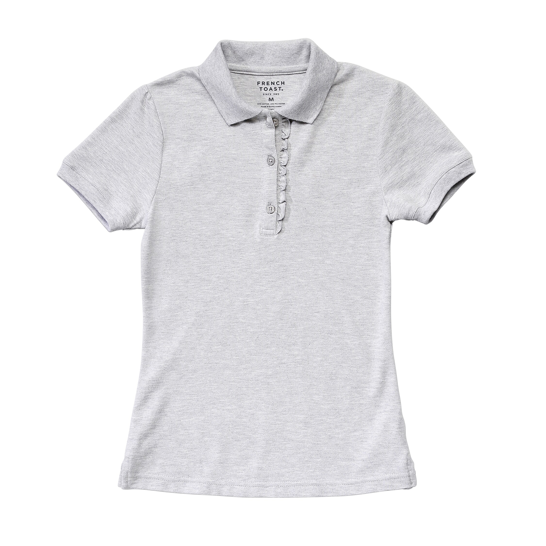 French Toast Girls Cotton Short-sleeve Ruffle Polo
